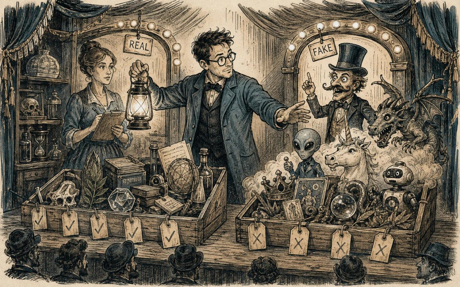 Synthetic examples: useful draft material, dangerous evidence